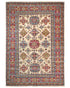 10x14 Beige Kuba Afghan Hand Knotted Wool Area Rug
