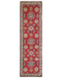 10 Ft Red Kuba Afghan Hand Knotted Wool Runner Rug