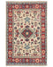 3x5 Beige Kuba Afghan Hand Knotted Wool Area Rug