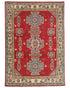 3x5 Red Kuba Afghan Hand Knotted Wool Area Rug