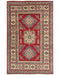 3x5 Red Kuba Afghan Hand Knotted Wool Area Rug