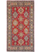 4x7 Red Kuba Afghan Hand Knotted Wool Area Rug