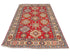 4x7 Red Kuba Afghan Hand Knotted Wool Area Rug