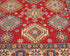 4x7 Red Kuba Afghan Hand Knotted Wool Area Rug