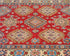 4x7 Red Kuba Afghan Hand Knotted Wool Area Rug