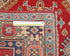 4x7 Red Kuba Afghan Hand Knotted Wool Area Rug