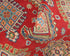 4x7 Red Kuba Afghan Hand Knotted Wool Area Rug