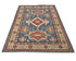 4x6 Blue Kuba Afghan Hand Knotted Wool Area Rug
