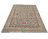 4x6 Gray Kuba Afghan Hand Knotted Wool Area Rug