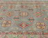 4x6 Gray Kuba Afghan Hand Knotted Wool Area Rug
