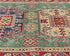 4x6 Green Kuba Afghan Hand Knotted Wool Area Rug