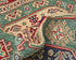 4x6 Green Kuba Afghan Hand Knotted Wool Area Rug
