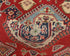 4x6 Red Kuba Afghan Hand Knotted Wool Area Rug
