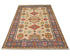 4x6 Beige Kuba Afghan Hand Knotted Wool Area Rug
