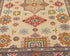 4x6 Beige Kuba Afghan Hand Knotted Wool Area Rug