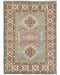 Alfombra afgana Kuba de lana anudada a mano, color gris, de 4 x 6 pulgadas