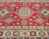 4x6 Red Kuba Afghan Hand Knotted Wool Area Rug