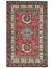 4x6 Red Kuba Afghan Hand Knotted Wool Area Rug