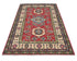 4x6 Red Kuba Afghan Hand Knotted Wool Area Rug