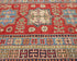 4x6 Red Kuba Afghan Hand Knotted Wool Area Rug