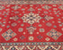 5x7 Red Kuba Afghan Hand Knotted Wool Area Rug