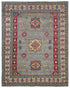 8x10 Gray Kuba Afghan Hand Knotted Wool Area Rug