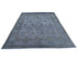 8x10 Gray Chobi Over Dye Afghan Hand Knotted High Low Wool Area Rug
