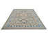 8x10 Feet Gray Kazak Afghan Hand Knotted Geometric Wool Area Rug