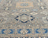 8x10 Feet Gray Kazak Afghan Hand Knotted Geometric Wool Area Rug