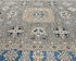 8x10 Feet Gray Kazak Afghan Hand Knotted Geometric Wool Area Rug