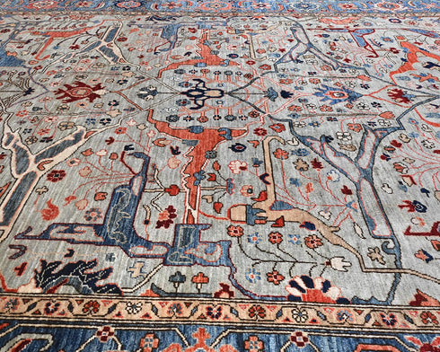 8x10 Gray Aryana Afghan Hand Knotted Veg Dye Wool Area Rug