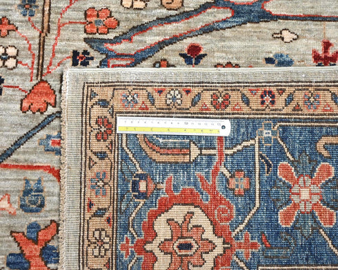 8x10 Gray Aryana Afghan Hand Knotted Veg Dye Wool Area Rug