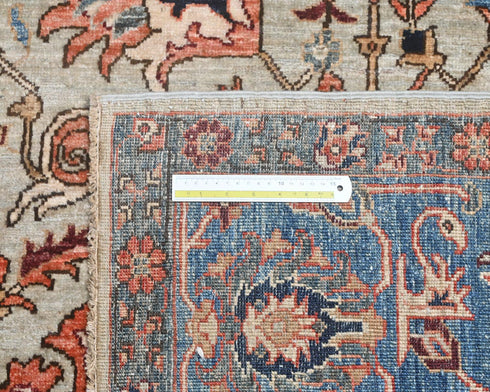 8x10 Gray Aryana Afghan Hand Knotted Veg Dye Wool Area Rug