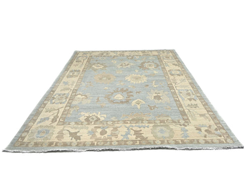 9x12 Zeigler Gray Afghan Hand Knotted Wool Area Rug