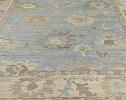 9x12 Zeigler Gray Afghan Hand Knotted Wool Area Rug