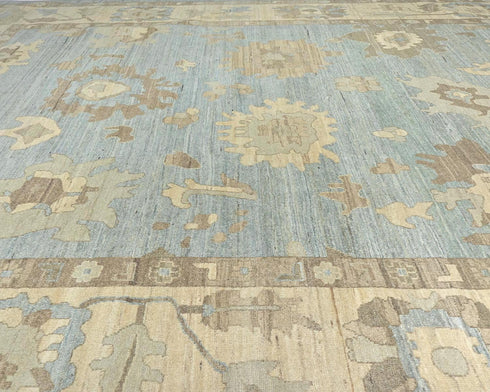 9x12 Zeigler Gray Afghan Hand Knotted Wool Area Rug