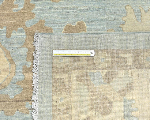 9x12 Zeigler Gray Afghan Hand Knotted Wool Area Rug
