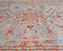 Gray 8x10 Kazak Afghan Hand Knotted Geometric Wool Area Rug