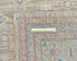 9x12 Ft Kazak Gray Blue Afghan Handmade Geometric Wool Area Rug