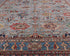 10x13 Gray Kazak Afghan Hand Knotted Geometric Wool Area Rug
