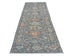 8 Ft Charcoal Gray Oushak Turkish Handmade Traditional Soft Wool Runner Rug