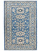 3x5 Feet Blue Kazak Afghan Hand Knotted Geometric Wool Area Rug