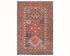 3x5 Gray Rust Kazak Afghan Hand Knotted Traditional Wool Area Rug
