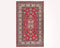 Red 3x5 Kazak Afghan Hand Knotted Geometric Wool Area Rug
