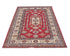 Red 3x5 Kazak Afghan Hand Knotted Geometric Wool Area Rug