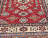 Red 3x5 Kazak Afghan Hand Knotted Geometric Wool Area Rug