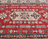 Red 3x5 Kazak Afghan Hand Knotted Geometric Wool Area Rug