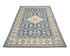Kazak 4x6 Feet Blue Beige Afghan Hand Knotted Geometric Wool Area Rug