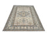 4x6 Ft Kazak Gray Blue Afghan Handmade Geometric Wool Area Rug