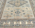 4x6 Ft Kazak Gray Blue Afghan Handmade Geometric Wool Area Rug
